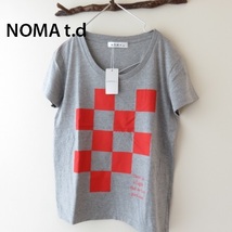 送料無料　新品　NOMA t.d ノーマティーディ Tシャツ　男女OK フラッグチェック　バイク_画像1