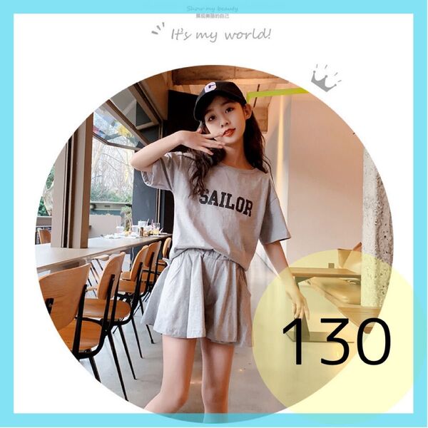 セットアップ 130 ショートパンツ 韓国 キッズ 女の子 子ども Tシャツ 夏