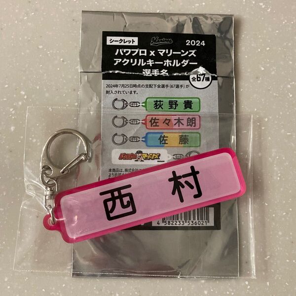 パワプロ×マリーンズ シークレットアクリルキーホルダー 西村天裕選手