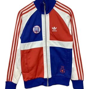 美品!!!oldadidasメンズjpSサイズ ドミニカ共和国 W杯90's 代表ユニフォーム スリーストライプス トレフォイル
