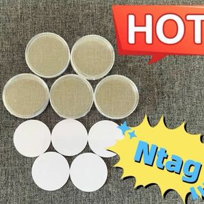 NFCタグ 5枚セット ケースつき NFC tag ntag215