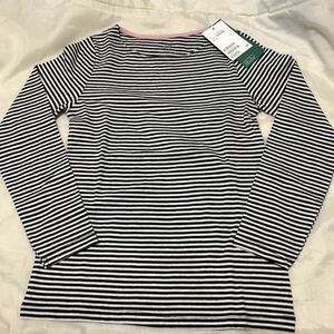 新品タグ付き☆H&M 長袖Tシャツ ロンＴ 6-8Y120130 黒白ボーダーエイチアンドエム