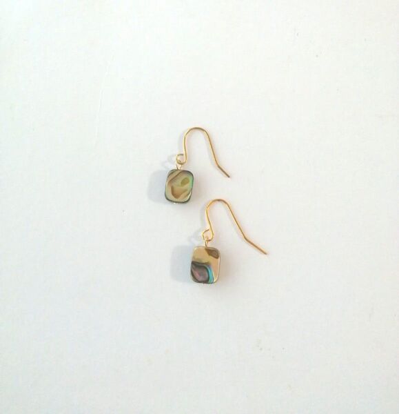 ピアス アクセサリー ハンドメイド アバロンシェル エテ風 シンプル ブラック ナチュラル
