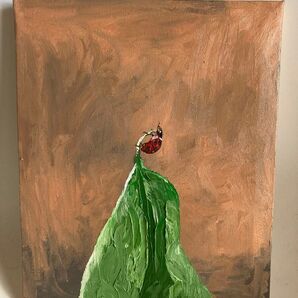 油彩画「てんとう虫」