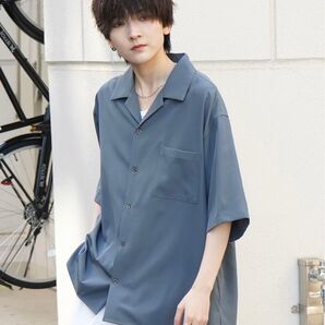 4WAYストレッチ オープンカラールーズシャツ ユニセックス