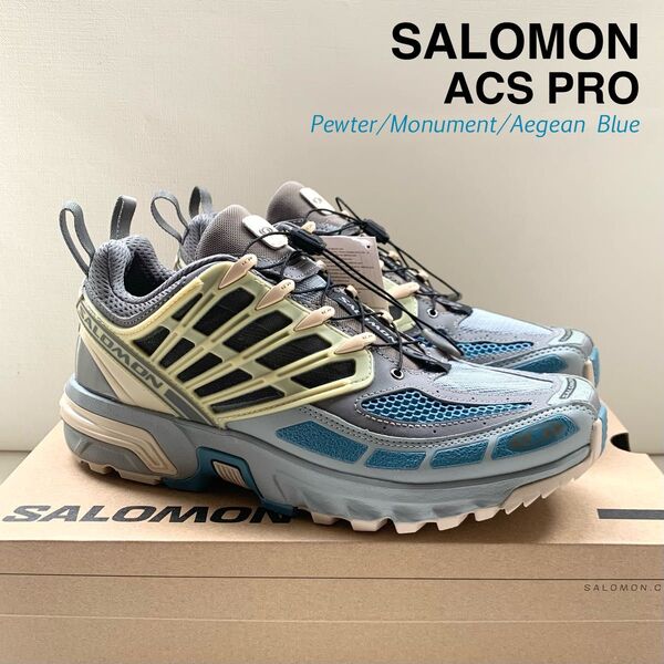 SALOMON サロモン ACS PRO シューズ 25㎝ メンズ スニーカー グレー ブルー 新品未使用 送料無料