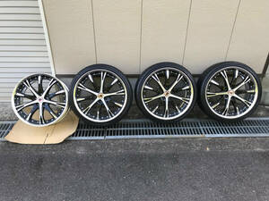 【中古品手渡し可】WORK ワーク SCHWERT SC4 シュバート 19インチ ホイール 7.5JJ オフセット+48 225/35R19 ブリヂストン Playz