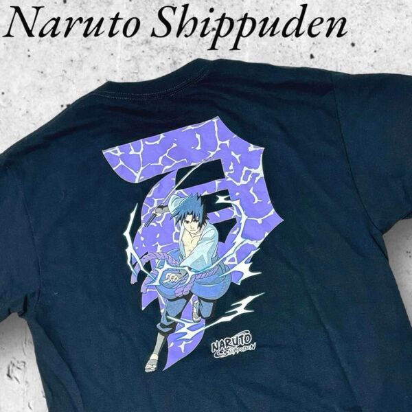 USA古着 ナルト疾風伝 サスケ Tシャツ メキシコ製 アニメプリント 希少 L