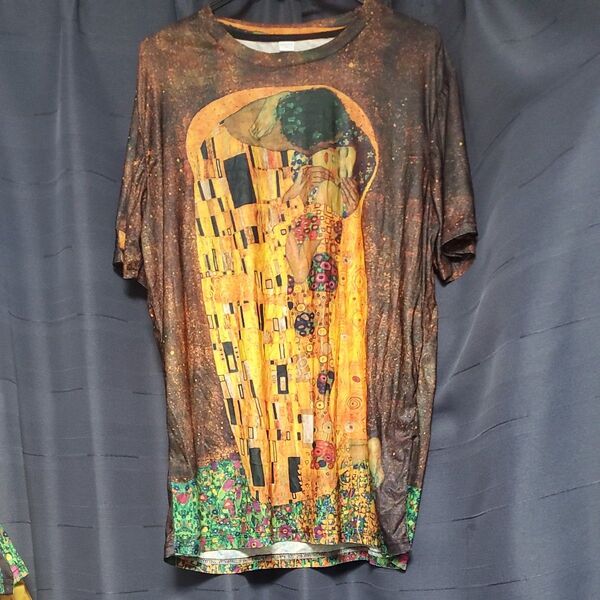 クリムト 接吻 Tシャツ Lサイズ 画集 ミュシャ