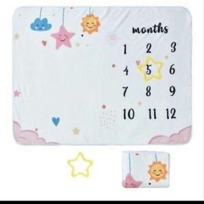 月齢フォト 寝相アート マット ベビー 成長記録 出産祝い ブランケット
