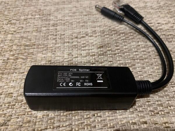 POE スプリッター 10/100Mbps 12V2A 5.5/2.1mm 動作確認済