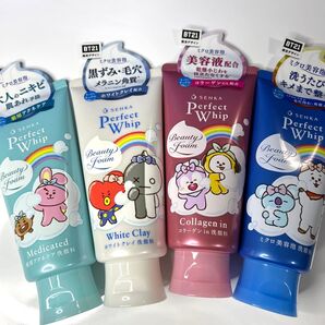 BT21 SENKA パーフェクトホイップ 洗顔料 4種 コンプリート♪ Line Friends ラインフレンズ