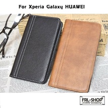 【 セール品 】FRL-SHOP◆ HUAWEI ファーウェイ Y6 ケース ◆ ステッチ レザー 手帳型ケース レザー カバー 手帳 ブラウン ◎_画像6