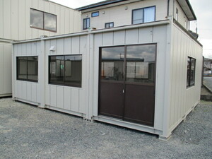 [ Aichi departure ] super house container storage room unit house 12 tsubo used temporary prefab.. office work place 24... place road place Tokai district direct sale place agriculture 