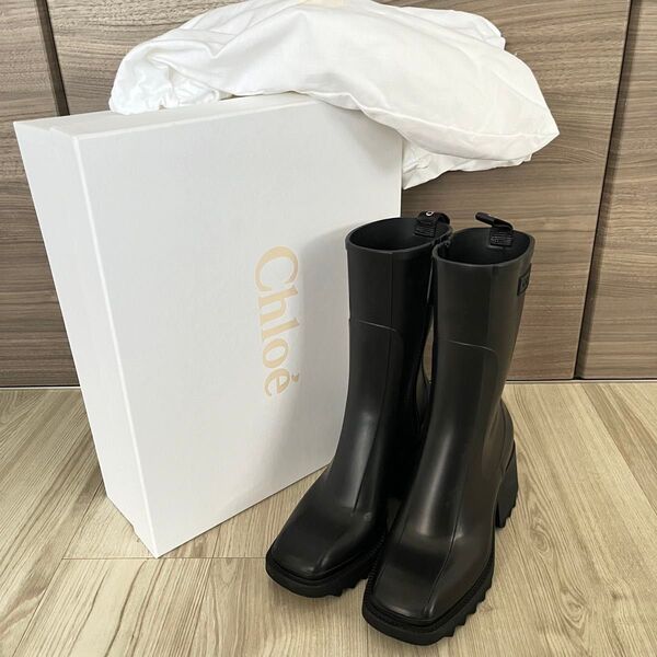 Chloe クロエ レインブーツ 38サイズ ブラック 美品
