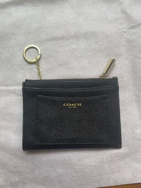 COACH コインケース キーケース コーチ 黒 カードケース 小銭入れ 定期入れ レザー パスケース
