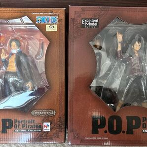 P.O.P 正規品 ONE PIECE STRONG EDITION 麦わらの一味とエース 美品 エース以外アクリルスタンド付