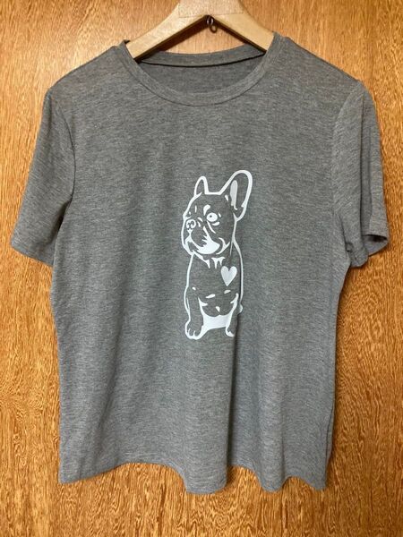フレンチブルドッグ 犬柄 半袖Tシャツ Lサイズ