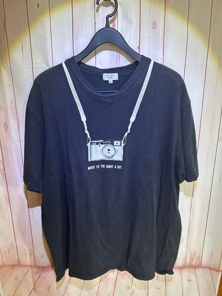 ビンテージ風Tシャツ 半袖 黒 半袖Tシャツ BLACK 大きいサイズ 5L
