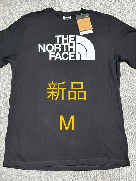 新品 M ノースフェイス Tシャツ ロゴプリント 黒 半袖 THE NORTH FACE 半袖Tシャツ ブラック ザノースフェイス
