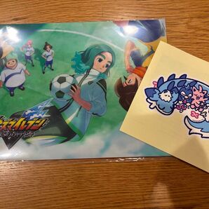 イナズマイレブン レイトン教授 クリアファイル パルワールド ステッカーセット