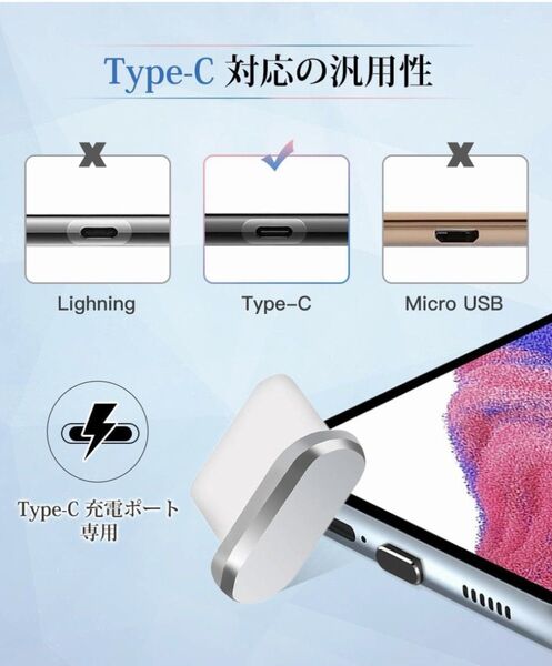 USB-C タイプC キャップ コネクタカバー 防塵カバー 充電口 ダストプラグ グレイ iPhone アンドロイド