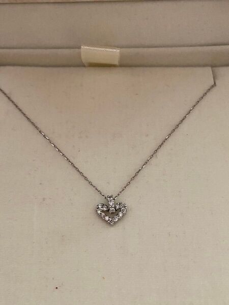 ハートネックレス ダイヤモンド 0.10ct プラチナ Pt850