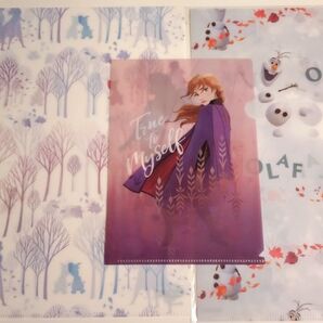 【Disney】アナと雪の女王2 クリアファイル3枚セット アナ、エルサ、オラフ【未開封&開封のみ未使用品】