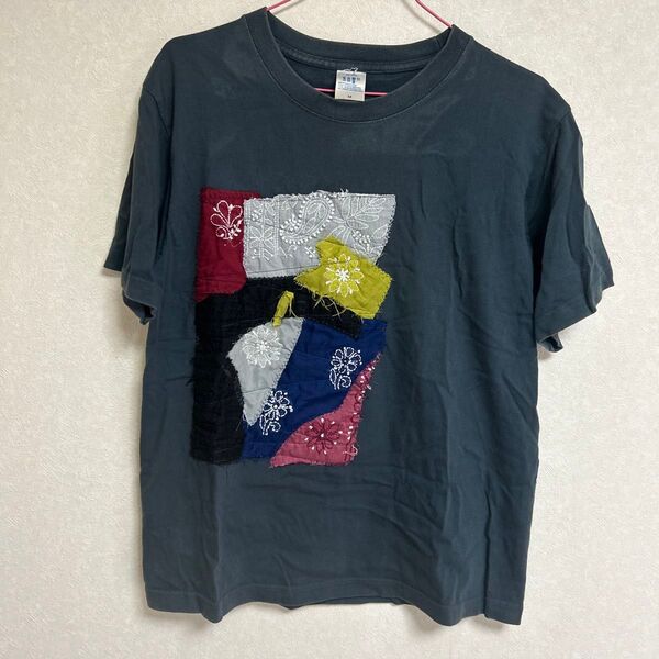 フェアトレード インド はぎれ リサイクル アップサイクル Tシャツ M