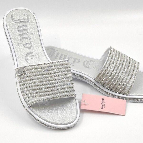 【US限定】ジューシークチュール サンダル ラインストーン US8 25cm相当 JUICY COUTURE