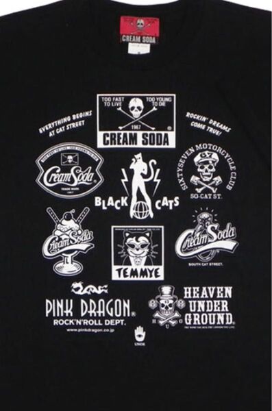 クリームソーダ マルチロゴTシャツ M