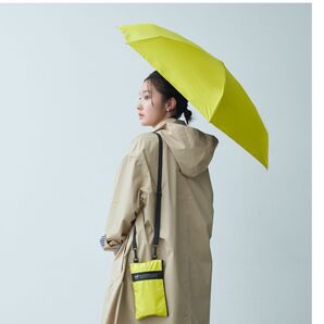 新品未使用 Because UーDAY 折りたたみ 晴雨兼用 サコッシュ 黄色 イエロー ユニセックス セール SALE