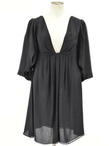  Vanessa Bruno vanessabruno silk 100% One-piece 36 size black lady's F-M8444