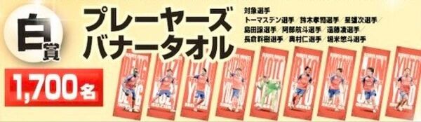 アルビレックス新潟 プレーヤーズバナータオル 奥村仁