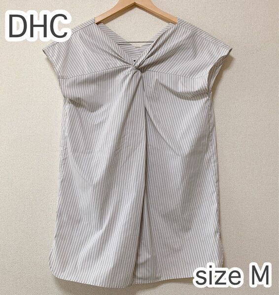 DHC ノースリーブ シャツ カットソー ブラウス ストライプ レディース Mサイズ