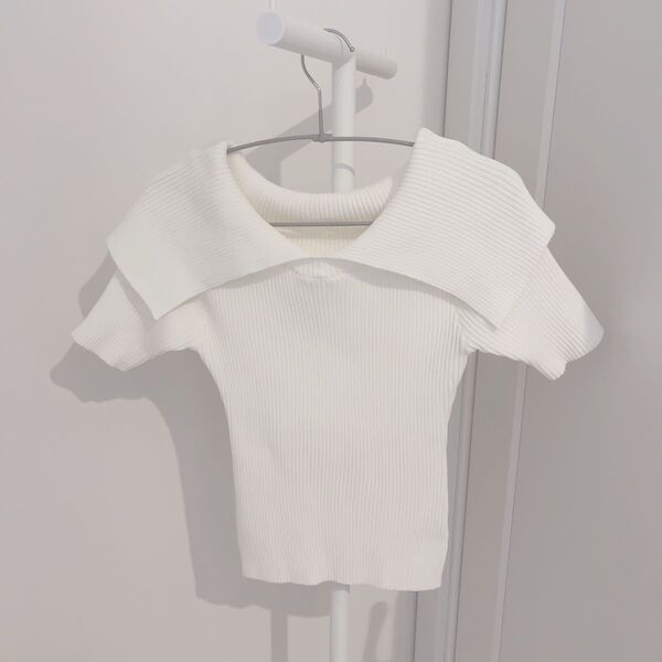 SHEIN knitmix ビックカラーリブニット オフショル