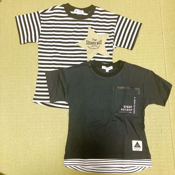 新品未使用 3can4on 半袖Tシャツ ボーダー 110