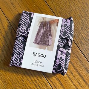 BAGGU BABY エコバッグ ピンク スネーク ブラック 黒 ヘビ 蛇 へび バグー ベビー エコバック
