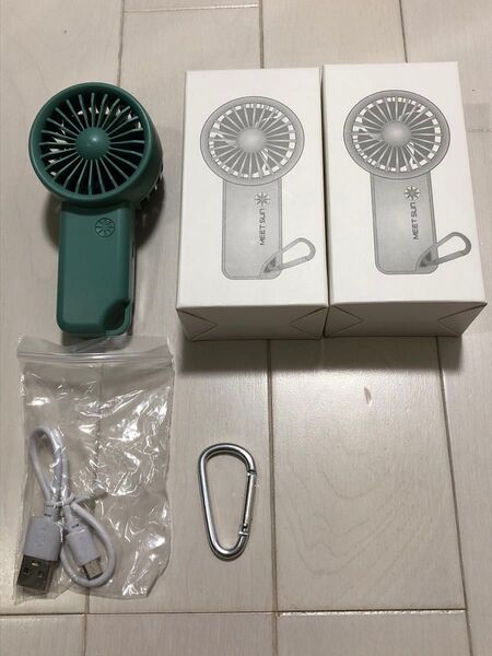 【3個セット】USB充電式 ハンディーファン