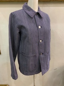 N12*agnes b./ Agnes B French комбинезон Hickory Work жакет French casual полоса USED *