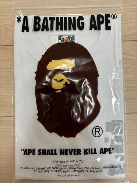 A BATHING APE Tシャツ ホワイト XL デジカモ APEロゴ 新品未開封品