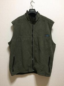 70's 80's L.L.Bean エルエルビーン POLARTEC フリースベスト カーキ U.S.A製 米国製 80年代 /90年代 ポーラテック