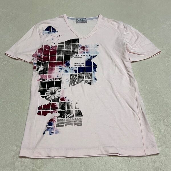 NICOLE CLUBニコルクラブ Tシャツ ピンク Vネック 46