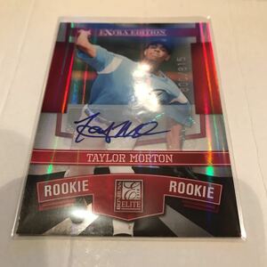 Taylor Morton RC 2010 Donruss Elite Extra auto /815