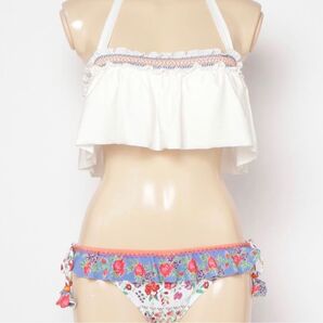 定価15000円以上 2点セット 新品未使用 水着 ビキニ水着 夏 海 即日発送 花柄 お花 ブルー PR01 ブランド タグ付き