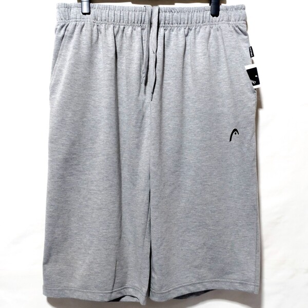 特価/未使用【サイズ=5L(4XL)】HEAD/ヘッド/メンズ/スウェット/ハーフパンツ/胴囲=112~122cm/杢navy(light.gray)②