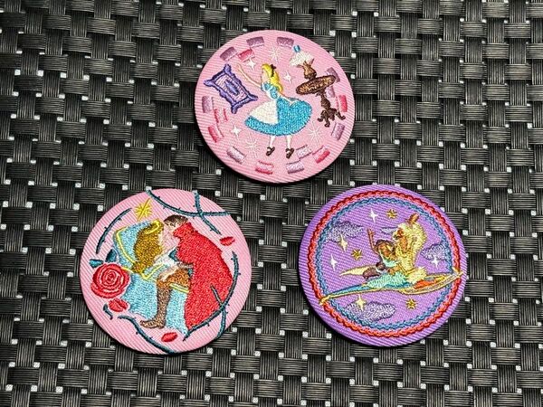 ディズニー刺繍缶バッジ 3点セット