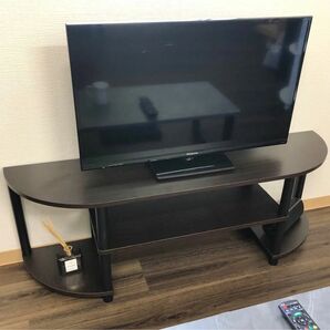 テレビ台 ローボード 50型 幅120cm TV50CB ブラウン×黒