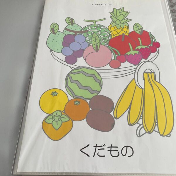 フェルトままごとブック くだもの 型紙
