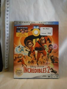  Blue-ray *DVD INCREDIBLES 2( ink retibru* Family ) English * French ( Spanish is Blue-ray only )